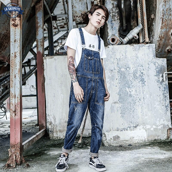 Jeans Hängselbyxor San Diego stil
